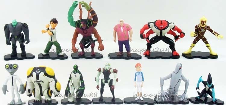 13 x BEN 10 ALIEN FORCE FIGURE Fourarms Heatblast Cannonbolt Kevin11 