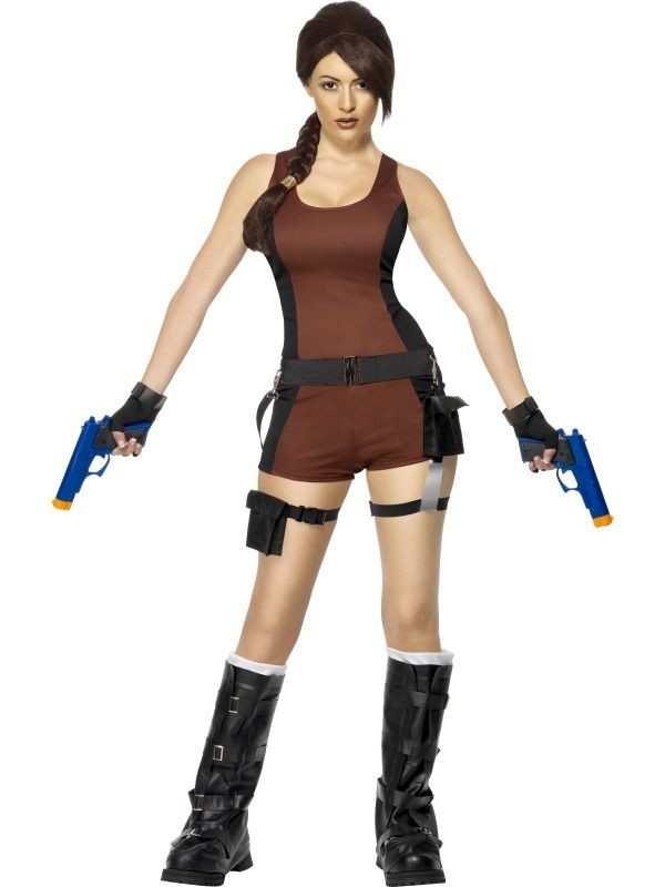 LADIES LARA CROFT UNDERWORLD TOMB RAIDER FANCY DRESS OFFICIAL COSTUME 