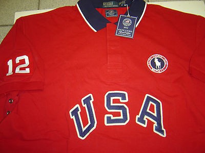 BIG MENS RALPH LAUREN RED USA LONDON OLYMPICS S/S POLO SHIRT SIZE 