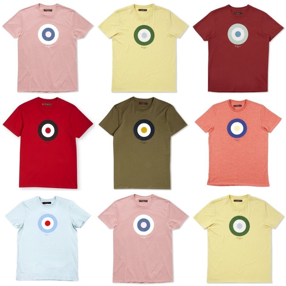 MENS BEN SHERMAN HERITAGE TARGET PRINT T SHIRTS RRP £24.99