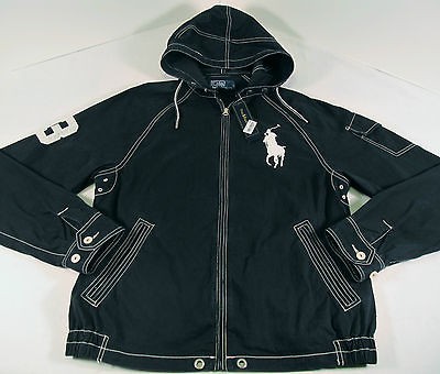 POLO RALPH LAUREN Waimea Windbreaker BIG PONY Jacket Black S L XL $145 