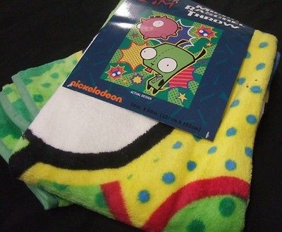 CUTE NEW INVADER ZIM DOG SUIT GIR PIG COLORFUL STARS FLEECE THROW 