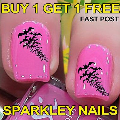 20 Bats 4 Nail Art Decals Wrap Stickers Water Transfer False/Natural 