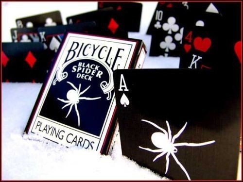 rare black spider deck bicycle playing cards w 4 gaff