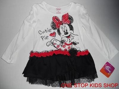 MINNIE MOUSE Girls 2T 3T 4T 4 5 6 Outfit DRESS Set Shirt Top Skirt 