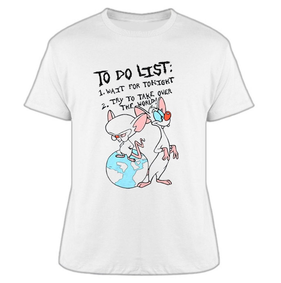 pinky and the brain cartoon funny t shirt more options