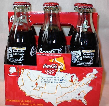 Olympics  Torc​h Relay, Louisville, Kentucky 2002    6 pack coke 