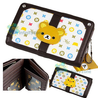 SAN X Rilakkuma Bear Kiiroitori Chick Leatherette Card Holder Money 