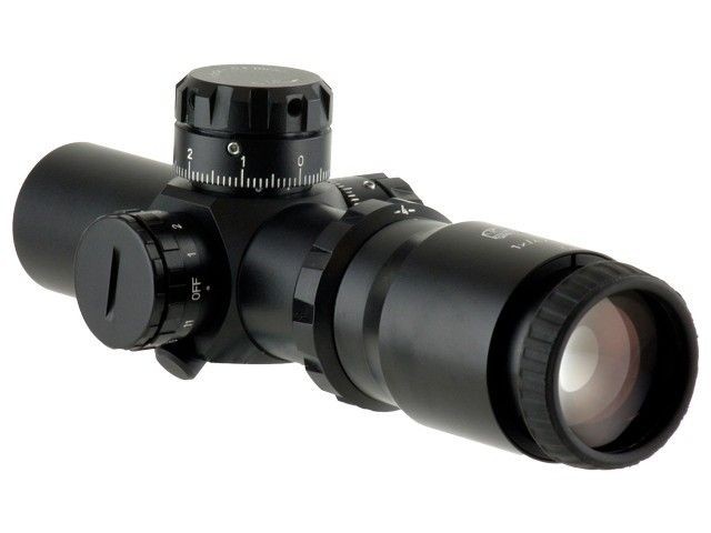   4x32 QR TS 35mm PITBULL COMPACT SCOPE w/CQB ILLUMINATED RETIC