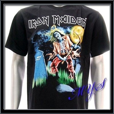 Sz M IRON MAIDEN T shirt Heavy Metal Rock Rider Skull Tour Concert