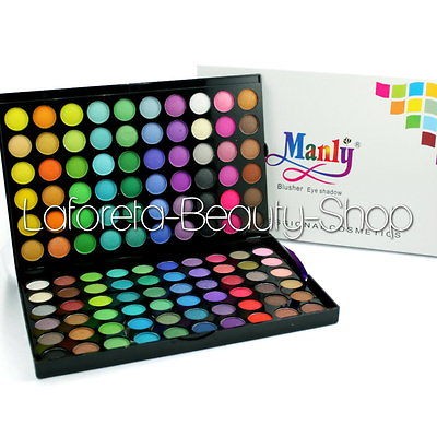 120 COLOR MANLY PALETTE GLITTER MATTE EYESHADOW Makeup Salon Cosmetics 