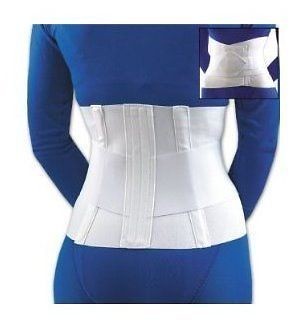 FLA Lumbar Sacral Support with Abdominal Belt   Hospital Grade   White