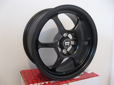 15 inch MOTEGI RACING TRAKLITE RIMS WHEELS 10lbs 4x100 +35mm 15x7 