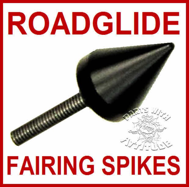 BLACK BULL DOG FAIRING SPIKES FOR HARLEY ROADGLIDE (SET OF 5)