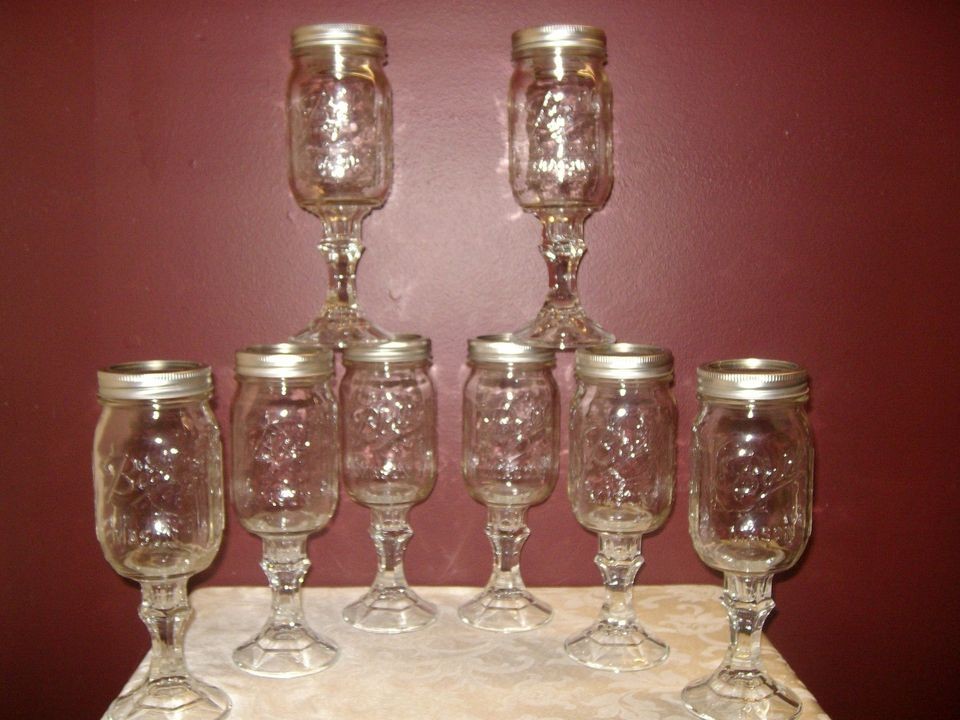 set of 8 new 16oz redneck hillbilly wine glasses time