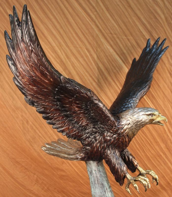 BRONZE EAGLE ~ LARGE & SIGNED MOIGNIEZ ~ MAGNIFICENT STATUE SCULPTURE 