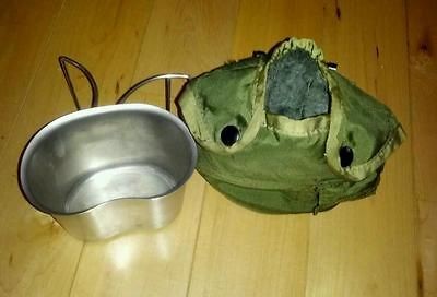 US Army Aluminum Nesting Canteen Cup & Cover ~ Very Good Condition