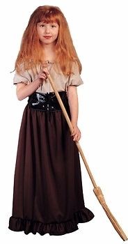 Kids Peasant Girl Renaissance Childs Halloween Holiday Costume Party 