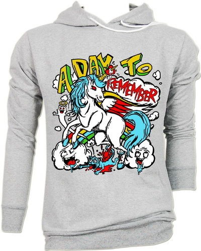 Day To Remember Jeremy McKinnon ADTR UNICORN HORSE HOODIE Jumper S,M 