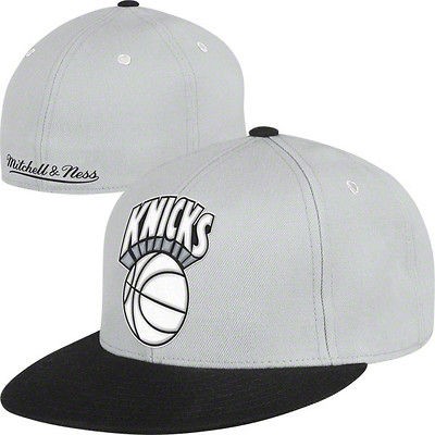 New York Knicks Mitchell & Ness Grey/Black Hardwood Classics 2 Tone 