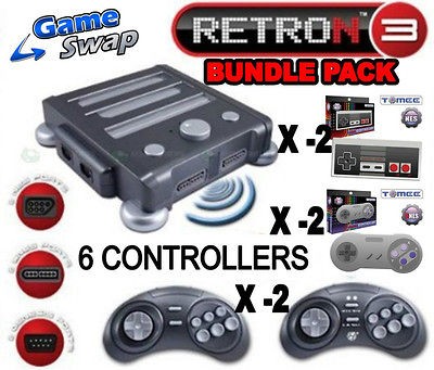 retron 3 system bundle nintendo nes snes sega genesis 3