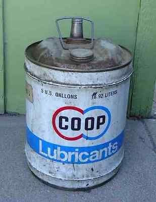 gallon oil can coop libricants logo indol oil no