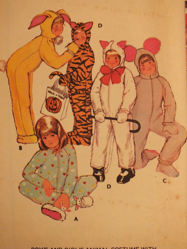   M3355 Boys/Girls ANIMAL COSTUMES Pattern Sz 2 UC Bunny~Mouse~Cat~Bear