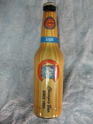 Chicago Cubs Old Style Light Wooden Baseball Bat Beer Bottle