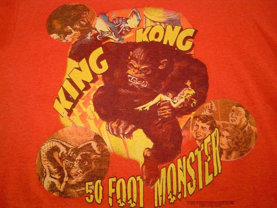 Rad KING KONG T Shirt Size M/Monster Movie Poster/Gorilla Punk/Emo 