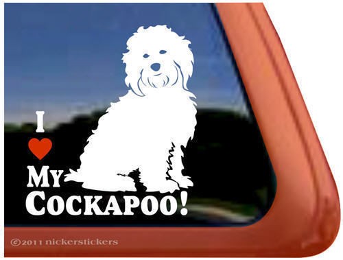 LOVE MY COCKAPOO ~ High Quality Dog Auto Vinyl Window Sticker Decal