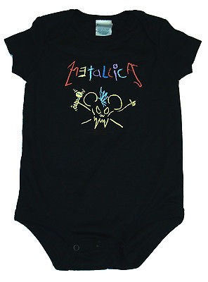 metallica crayon logo baby creeper romper