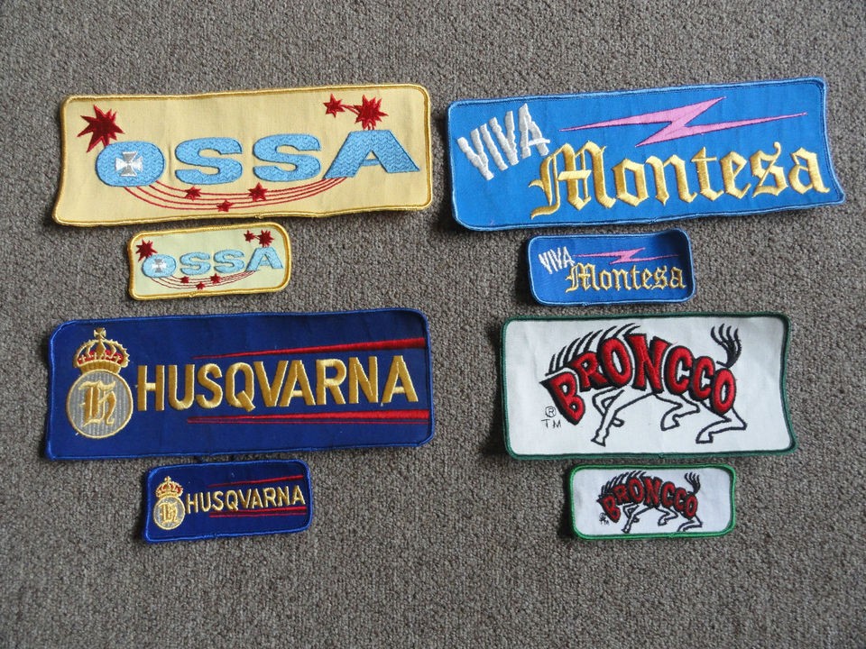 OSSA HUSQUARNA MONTESA BRONCCO NEW OLD STOCK VINTAGE PATCHES