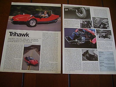 1984 TRIHAWK REVERSE TRIKE THRE WHEELER ***ORIGINAL ARTICLE***