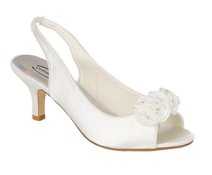 LADIES WEDDING LOW HEEL BRIDAL PROM SHOES WOMENS BRIDESMAID EVENING 