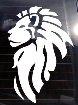 LION HEAD Vinyl Decal 8x12 car wall sticker rasta reggae Bob Marley 