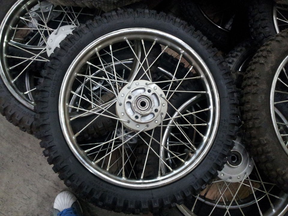 Pitbike Front Wheel 2.50 x 14 Silver (Pair 2 x Tires) Pit Bike