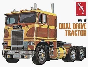 new amt 1 25 white dual drive tractor model kit