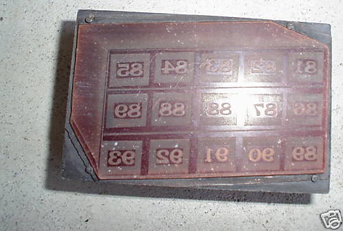 antique advertising wood metal printer block cabinet 