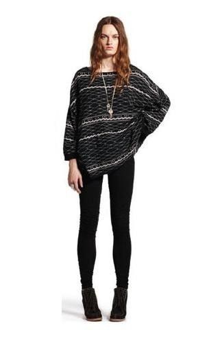 NWT Something Else By Natalie Wood Rope Jazquard Sweater Aritzia