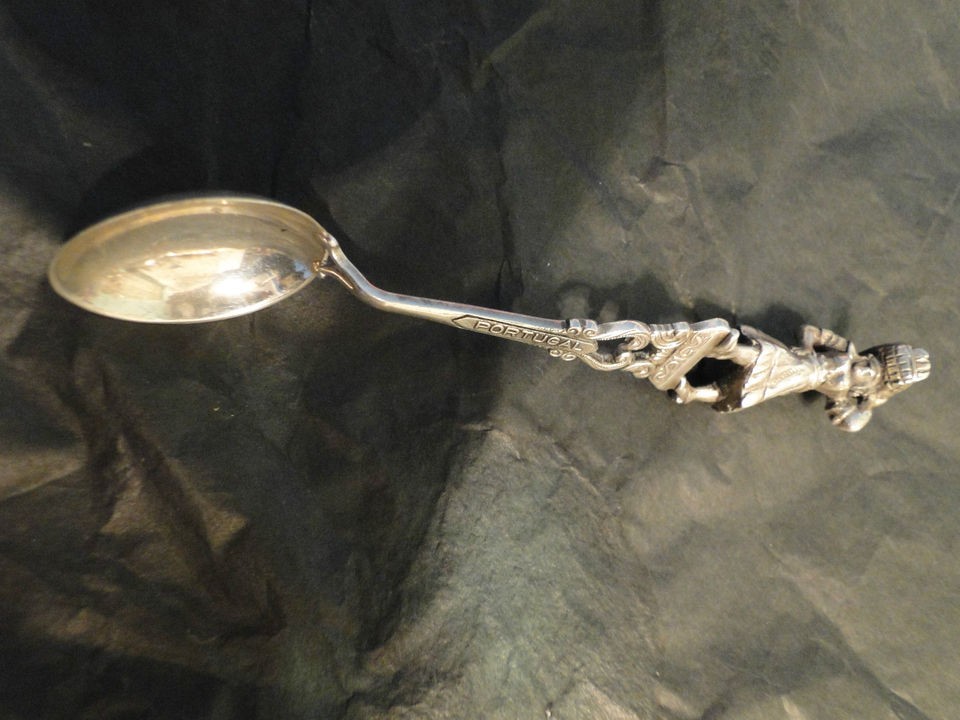   TEA SPOON WITH A WOMAN ON TOP   STERLING SILVER C.1895 NOVELTY