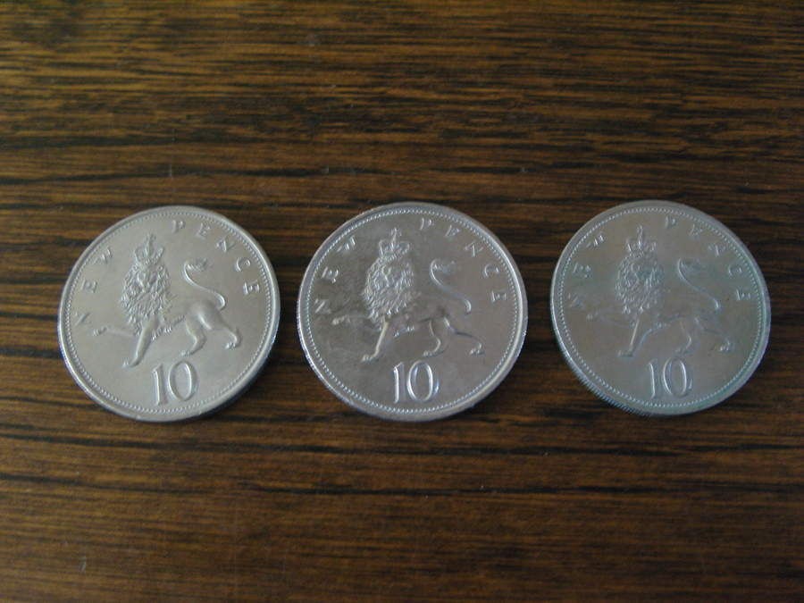 elizabeth ii 10 pence coin 1968 1969 1973 location united