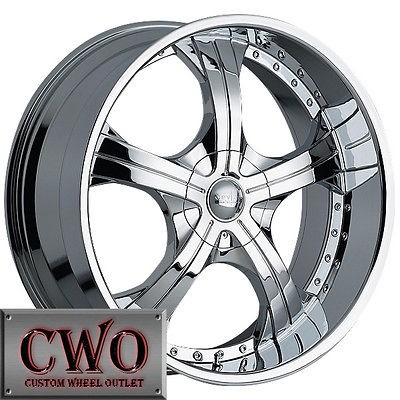 22 Chrome Devino Adana Wheels Rim 5x127/5x139.7 5 Lug Jeep Wrangler 