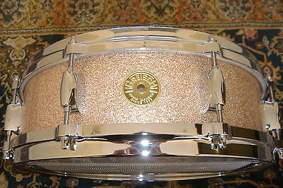 USA GRETSCH VINEYARD Round Badge 125th Anniversary 4.5X14 Snare #91 