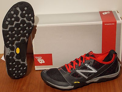 mens new balance vibram minimus mt20gr black red size 8