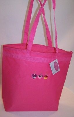   & Decorated Bakery Cupcakes Candles Monogram Large Zipper Tote Bag