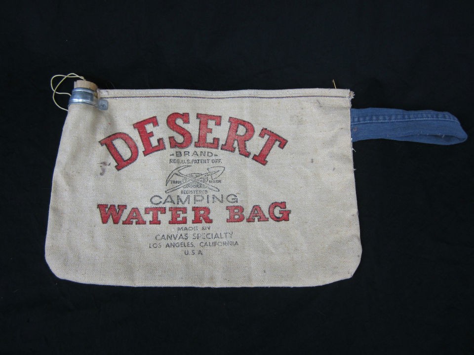 desert camping water bag los angeles canvas specialty time left