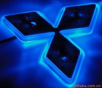   Decal Logo Light Badge Lamp Emblem Sticker for Mitsubishi Lancer Blue