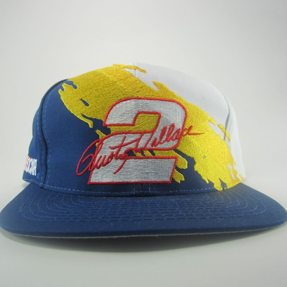   Wallace #2 Logo 7 Paint Splash Snapback Hat Nascar Racing Race Car Cap