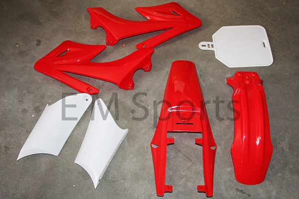 Apollo Dirt Pit Bike Fairings Plastic Body Kit Parts RED 110cc 125cc 
