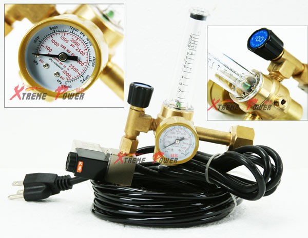 Extoic CO2 Injection System Regulator Grow Room Hydroponics Flow Meter 